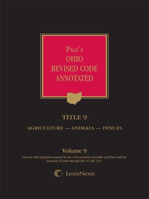 cover image of Page's Ohio Revised Code Annotated